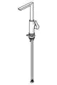 Einhebelmischer in Chrom von Hansa mit schmalem, geradem Auslauf und seitlichem Hebel zur Regulierung des Wasserflusses.